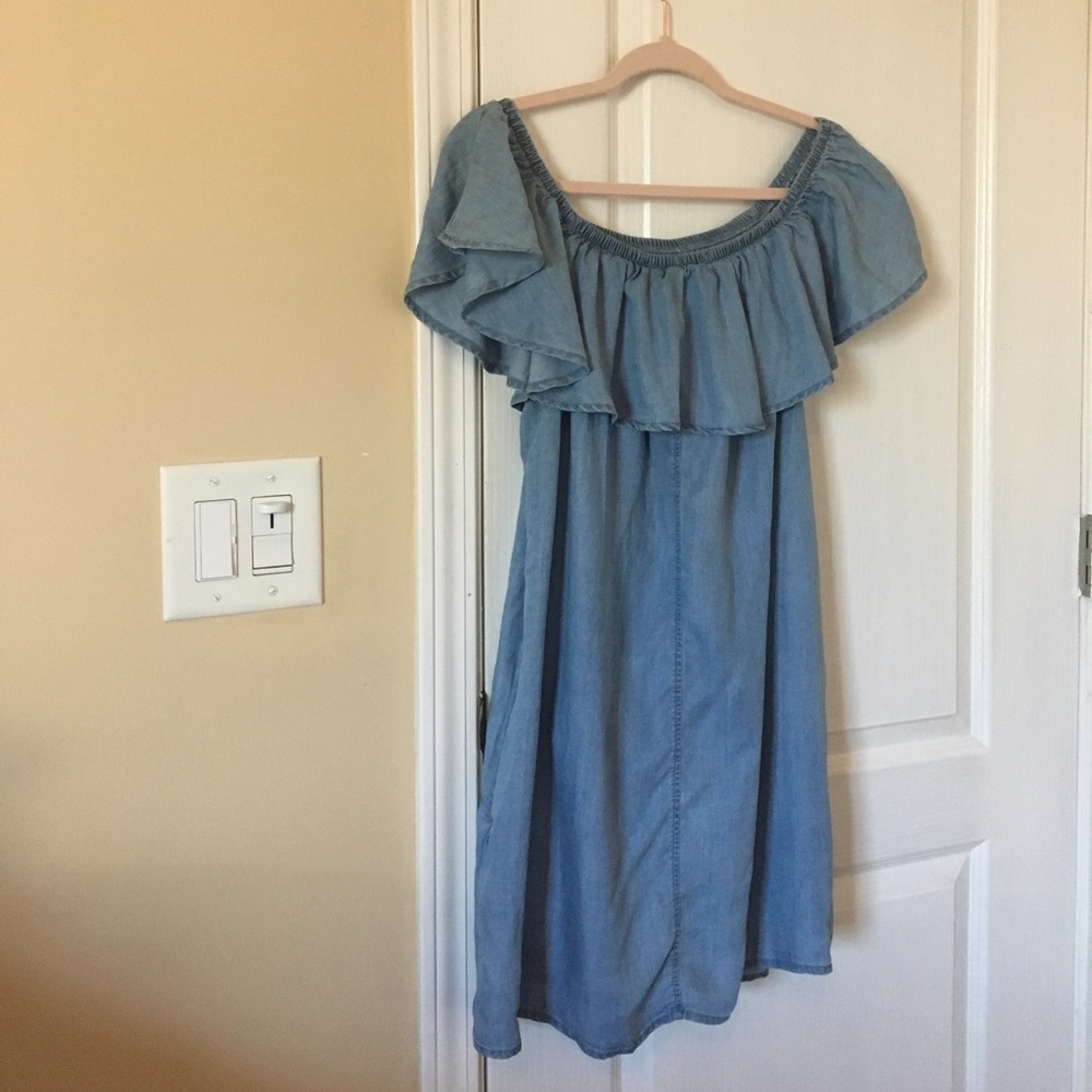 Faux denim cute dress💓